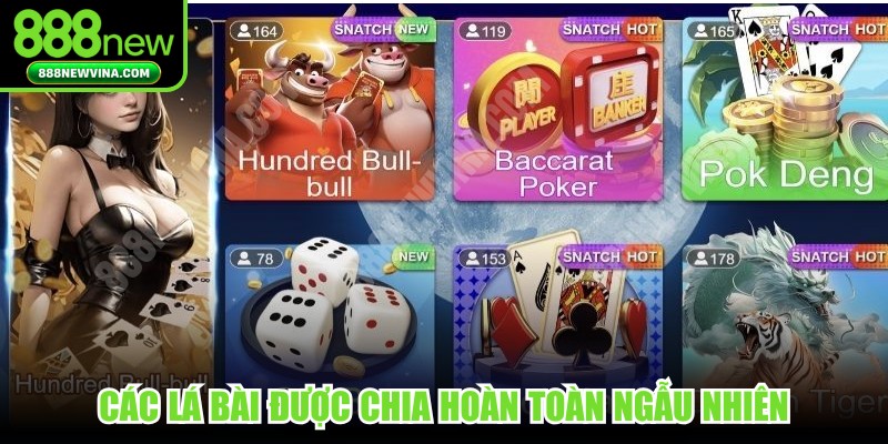 Các lá bài được chia hoàn toàn ngẫu nhiên, không có gian lận