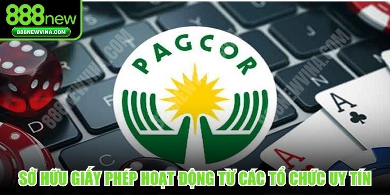 Sở hữu giấy phép hoạt động từ các tổ chức cược online uy tín