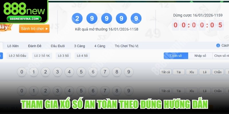 Tham gia xổ số an toàn tại 888NEW theo đúng hướng dẫn