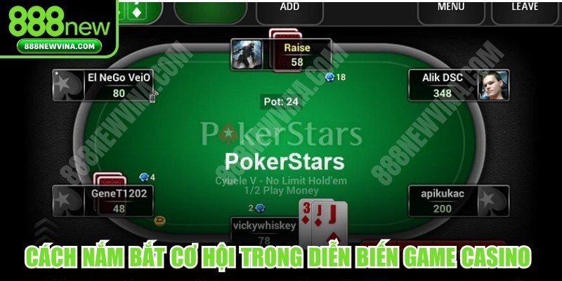 Cách nắm bắt cơ hội trong diễn biến game casino trực tuyến